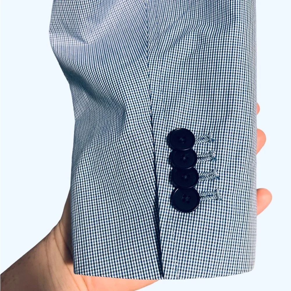 Banana Republic Light Blue Seersucker Sport Coat Blazer
